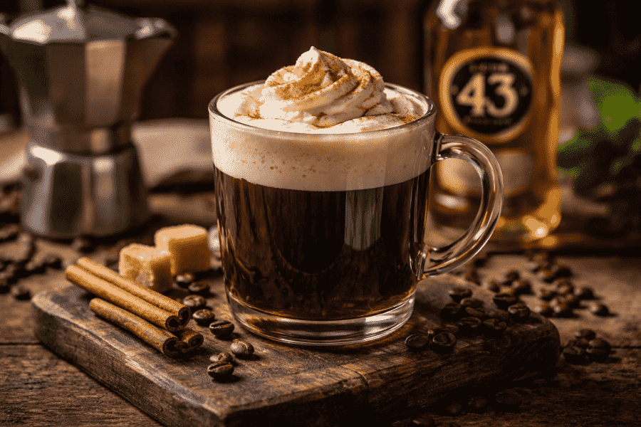 Coffee liqueur in Spanish coffee