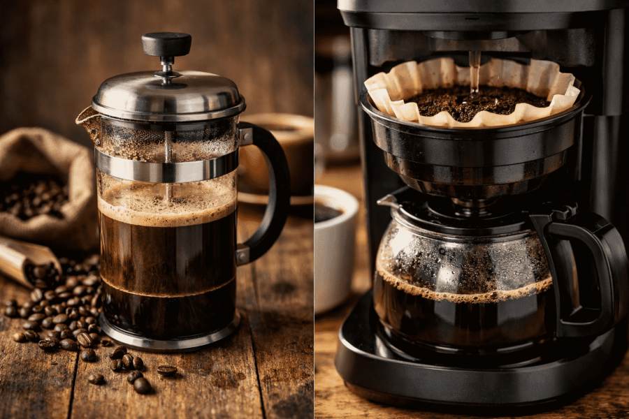 What's the difference between French press and filter coffee?