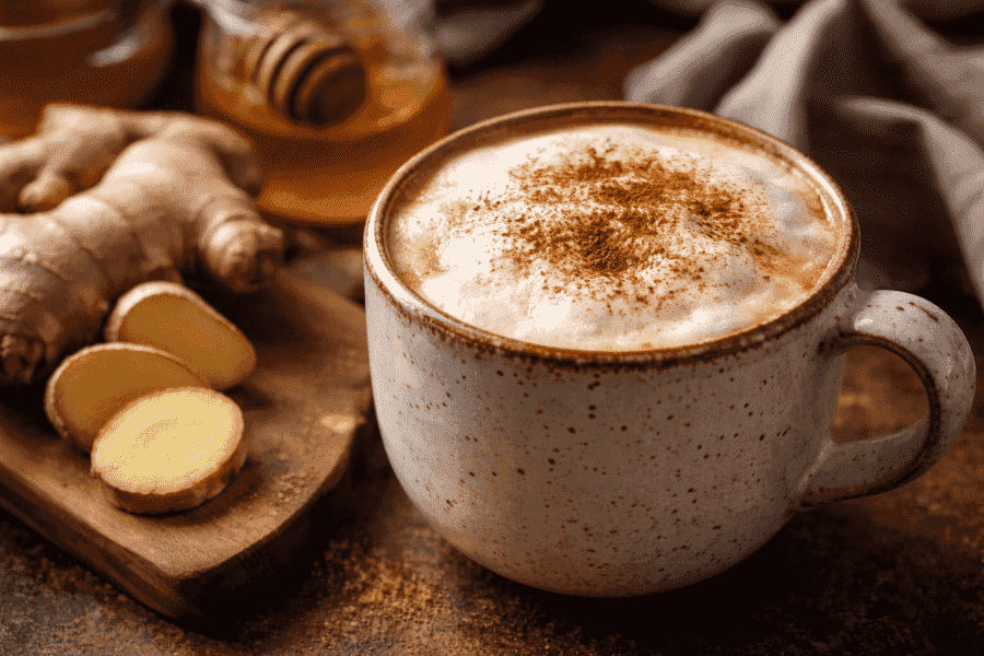 Ginger cappuccino: coffee with an extra kick!
