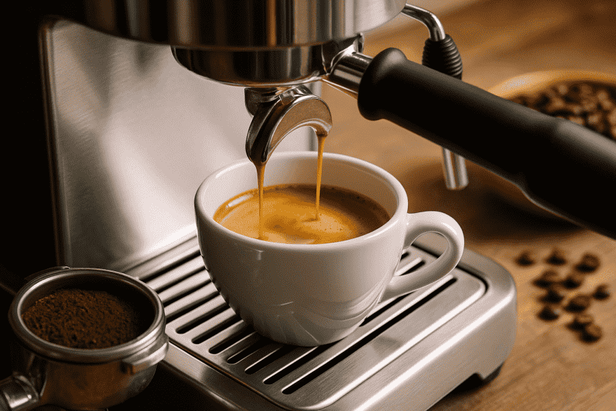 Weighing espresso