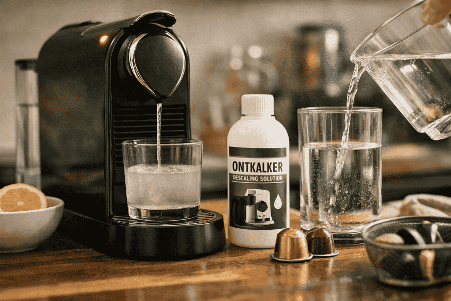 How do you descale a Nespresso machine?