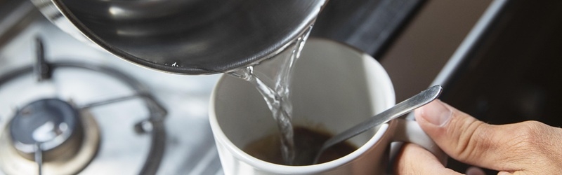 Tasting coffee