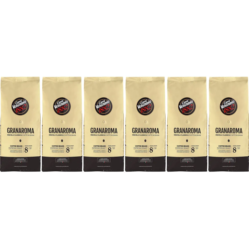 Caffè Vergnano 1882 Gran Aroma - coffee beans - 6 x 1 kilo