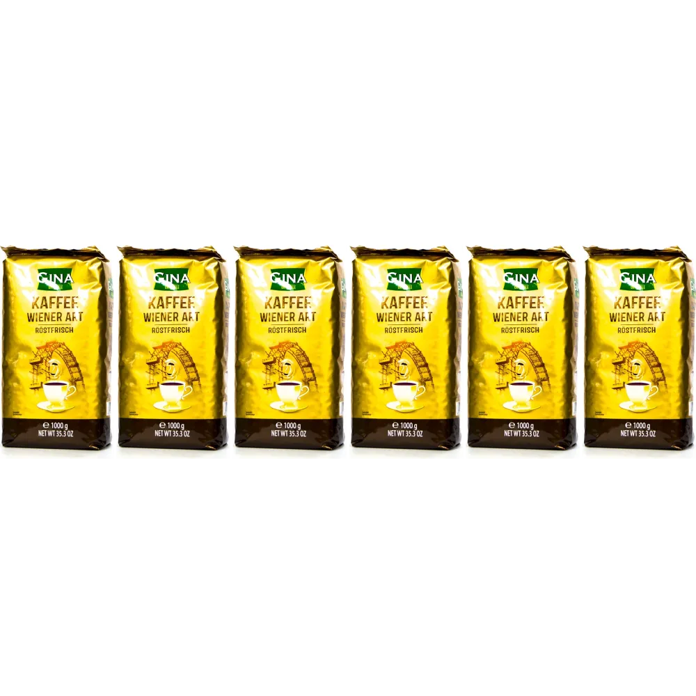 Gina Wiener Kaffee - coffee beans - 6 x 1 kilo
