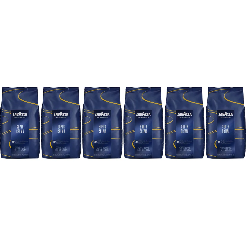 Lavazza Super Crema Espresso - Coffee beans - 6 x 1 kilo