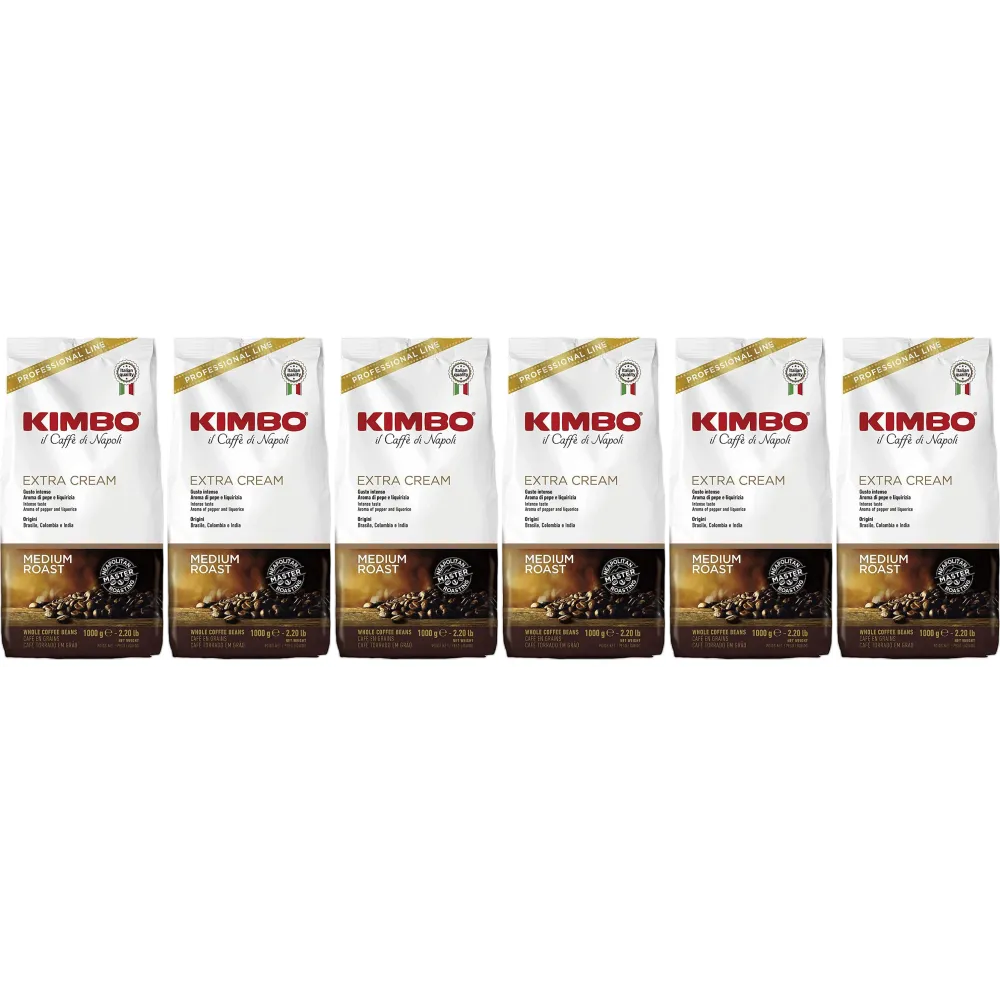 Kimbo Espresso Bar Extra Cream - coffee beans - 6 x 1 kilo