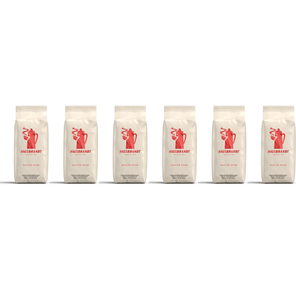 Caffè Hausbrandt Qualità Rossa - coffee beans - 6 x 1 kilo