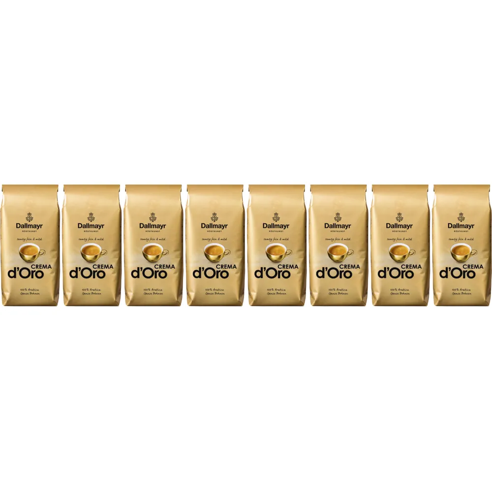 Dallmayr Crema d'Oro mild & fine - coffee beans - 8 x 1 kilo