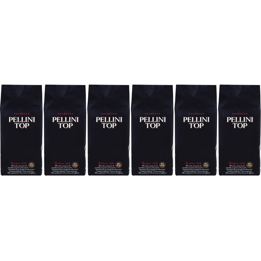 Pellini TOP 100% Arabica - coffee beans - 6 x 1 kilo