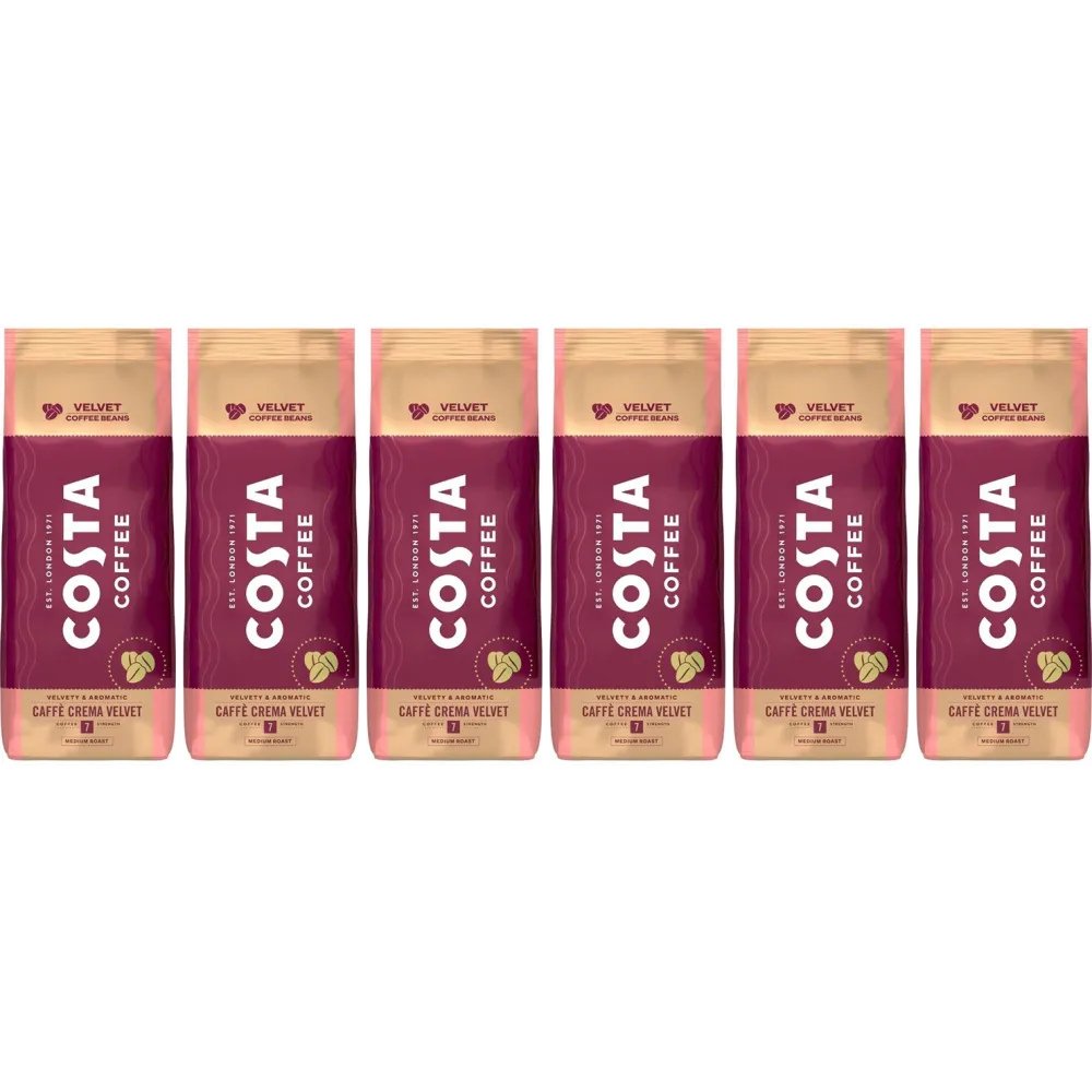 Costa Coffee Caffè Crema Velvet - coffee beans - 6 x 1 kilo