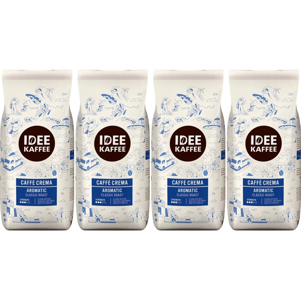 Idee Kaffee Caffè Crema Aromatic - coffee beans - 4 x 1 kilo