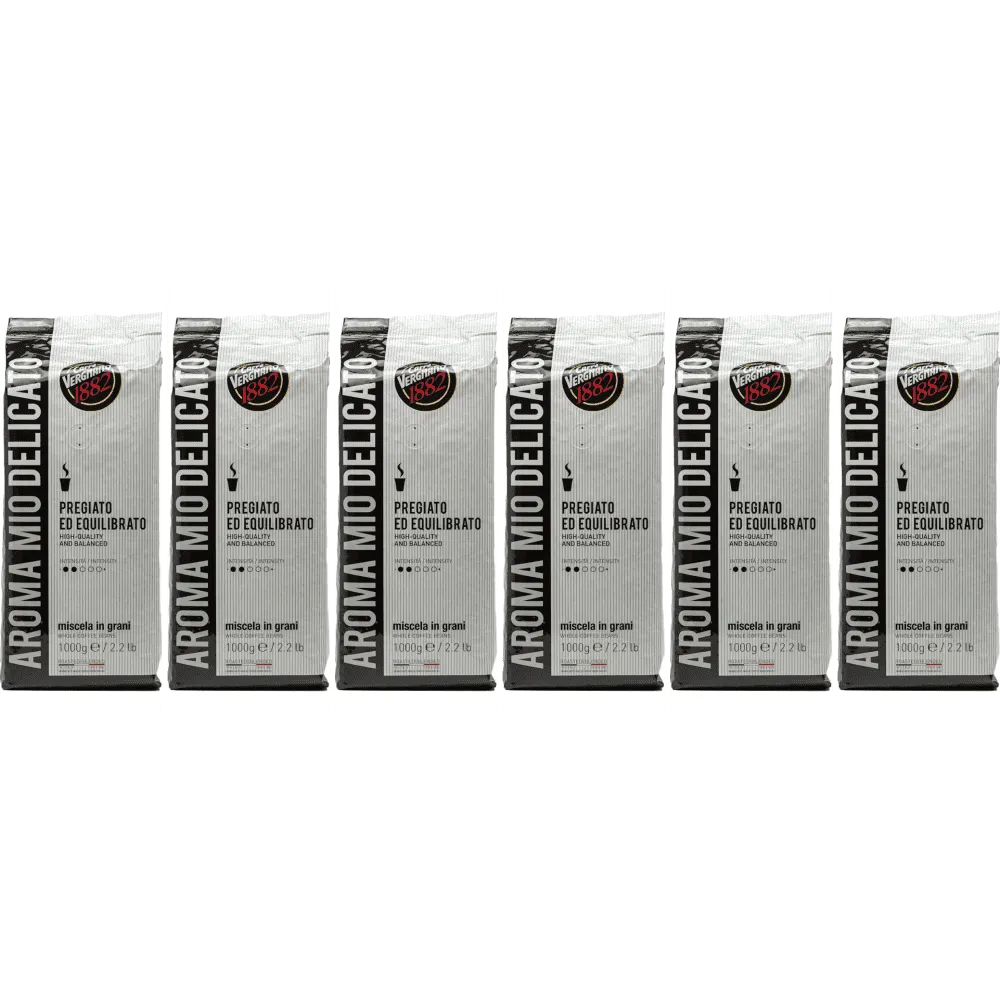 Caffe Vergnano 1882 aroma mio delicato - coffee beans - 6 x 1 kilo