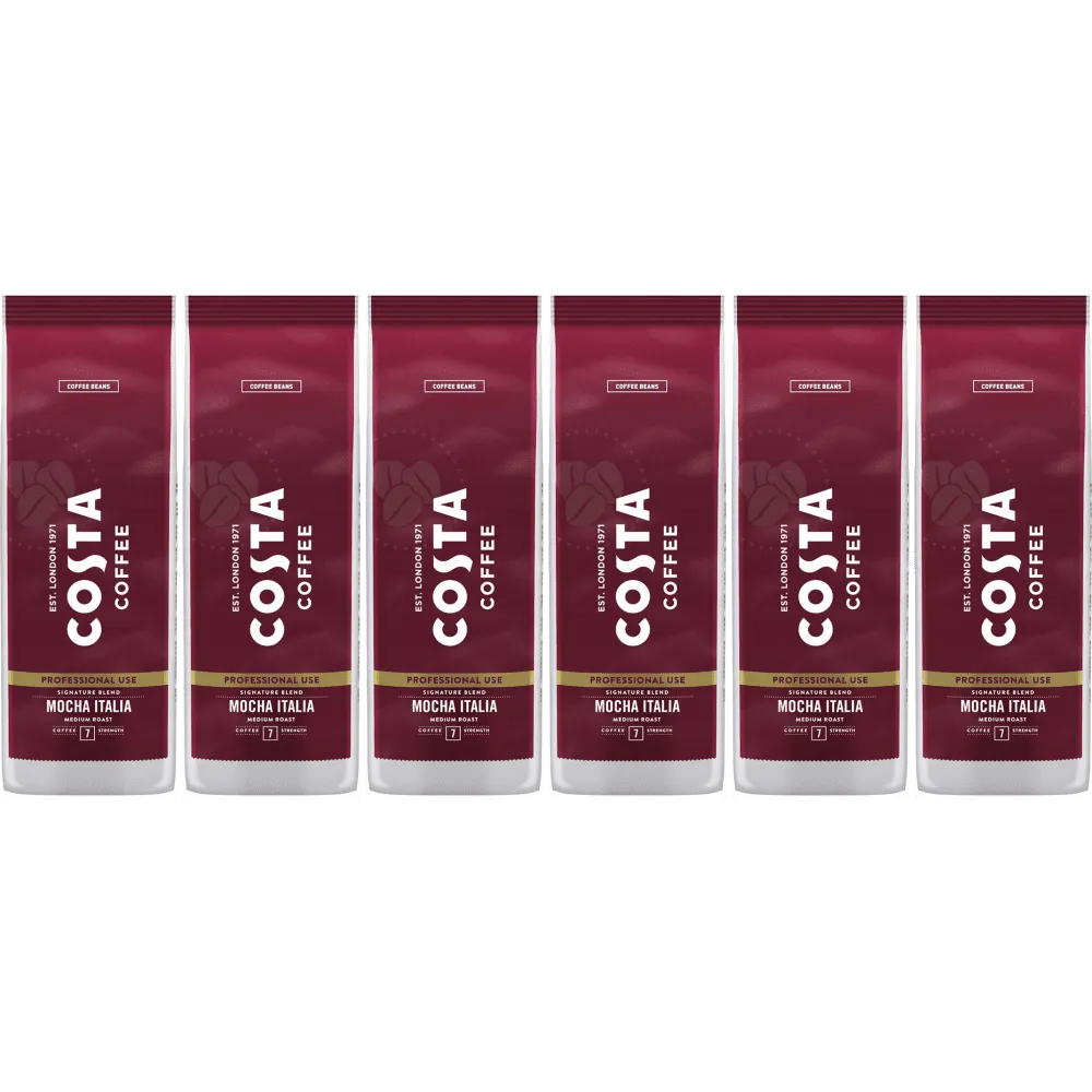 Costa Coffee Professional Mocha Italia Medium Roast - coffee beans - 6 x 1 kilo