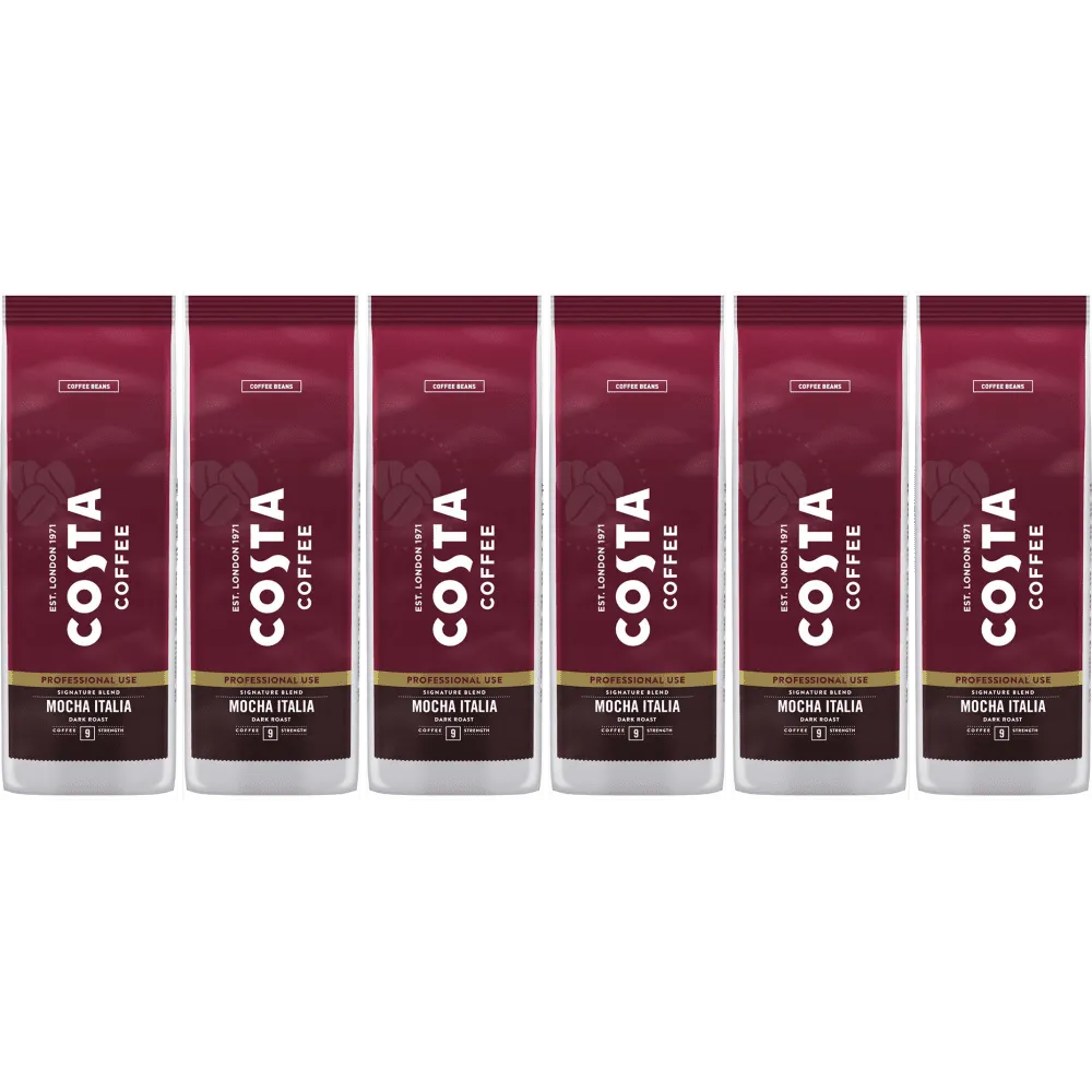 Costa Coffee Professional Mocha Italia Dark Roast - coffee beans - 6 x 1 kilo