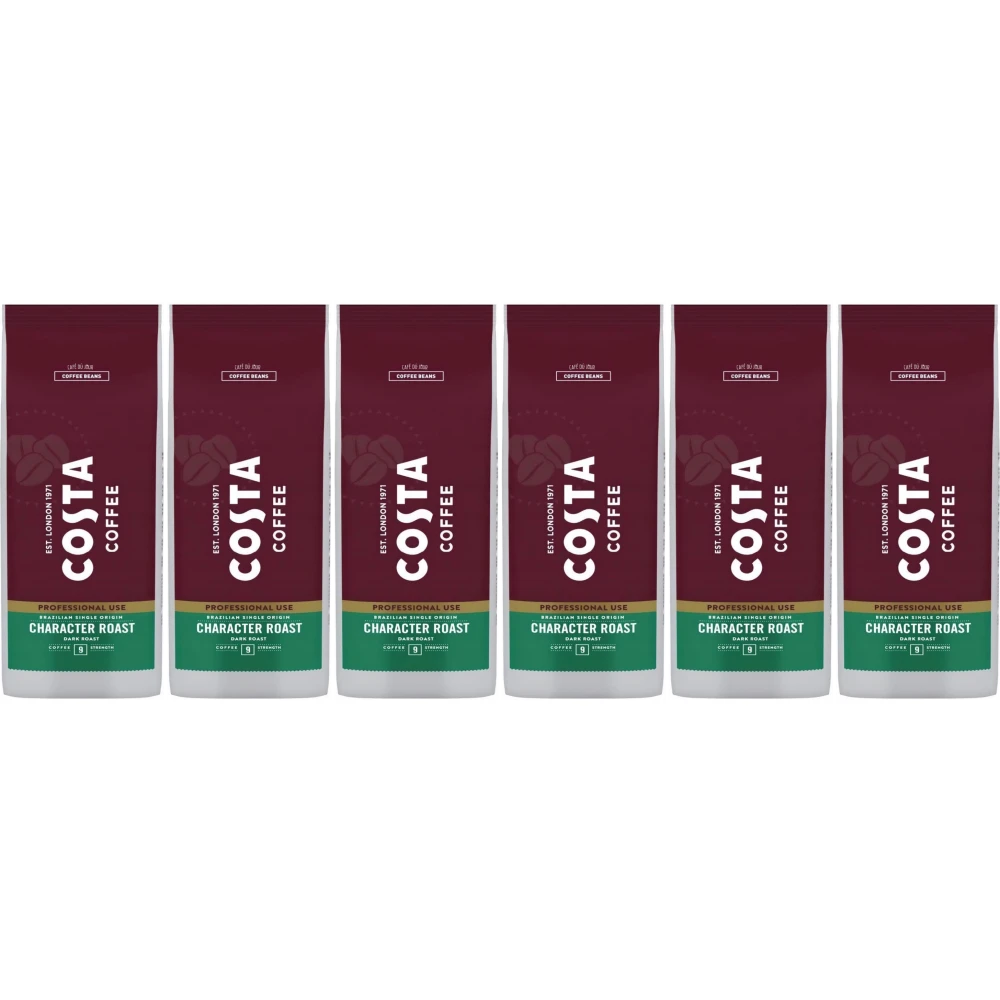Costa Coffee Brazilian Single Origin Dark Roast - Coffee Beans - 6 x 1kg