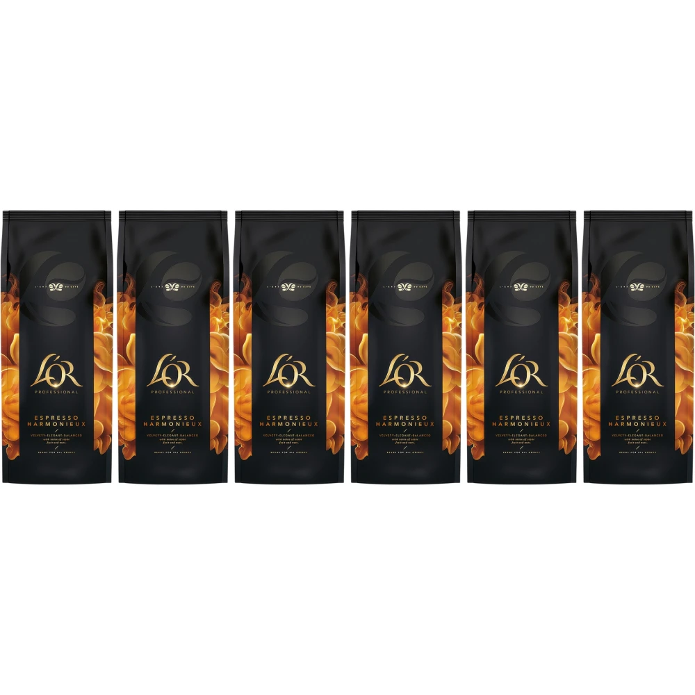 L'OR Harmonious Espresso - Coffee Beans - 6 x 1 Kilogram