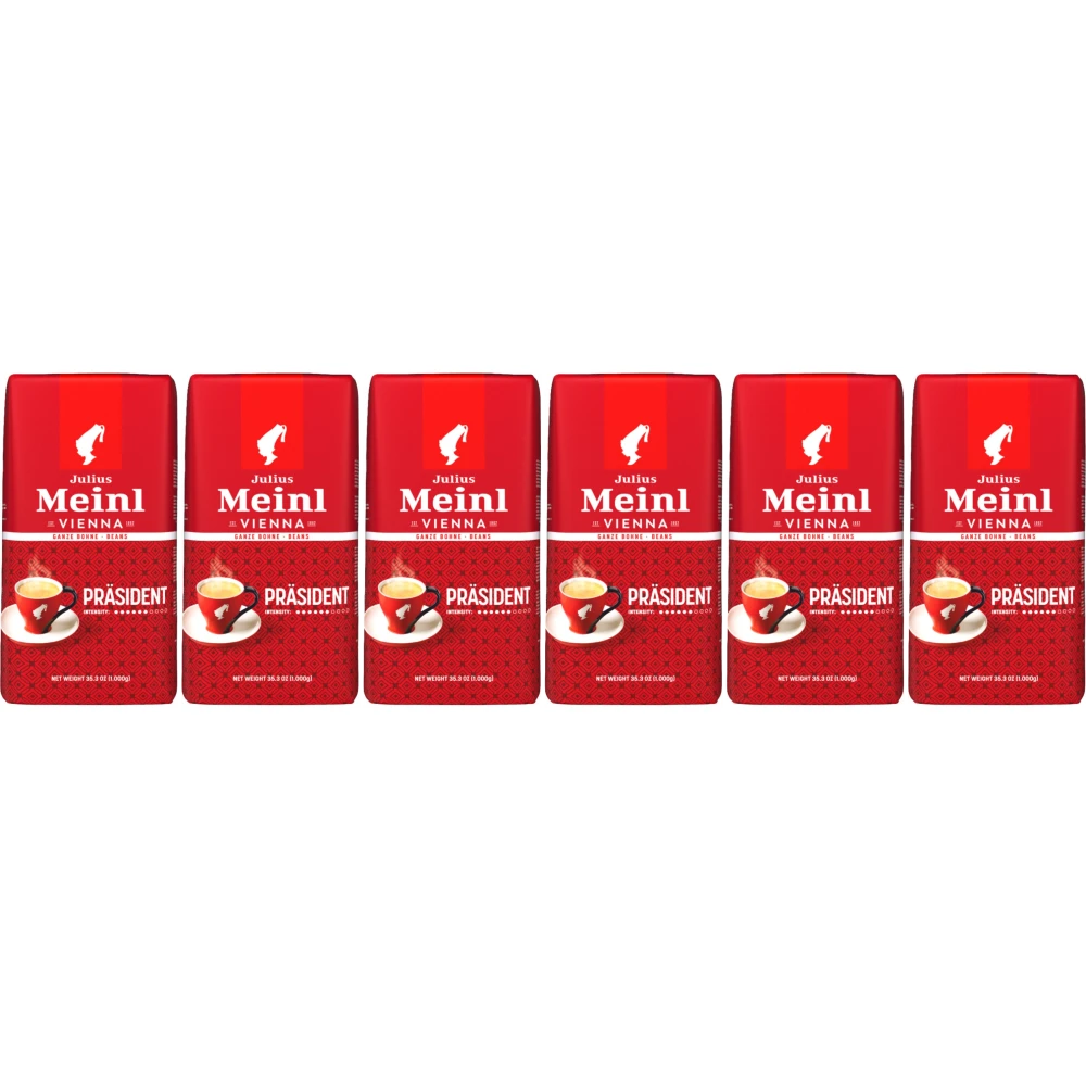 Julius Meinl Präsident - coffee beans - 6 x 1 kilo