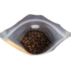 Koffiezak Kraft hersluitbaar/zipper met ventiel (1000 gram) binnenkant