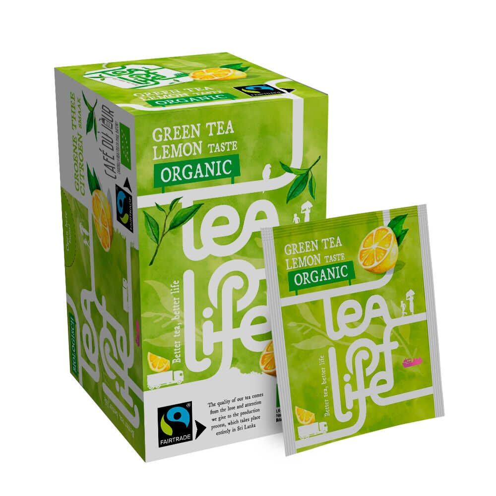 Green Tea Lemon - Organic & Fairtrade - Tea of Life - 25 tea bags
