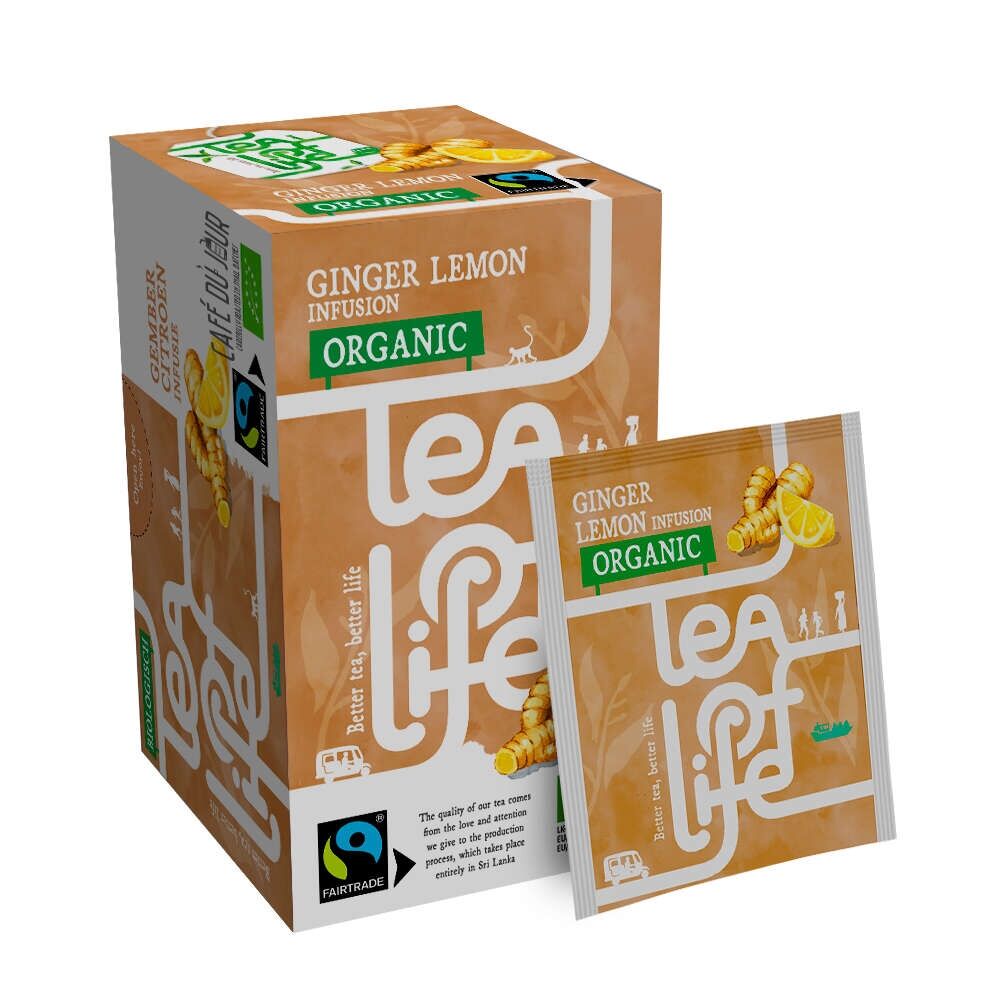 Ginger Lemon Infusion - Organic & Fairtrade - Tea of Life - 25 tea bags