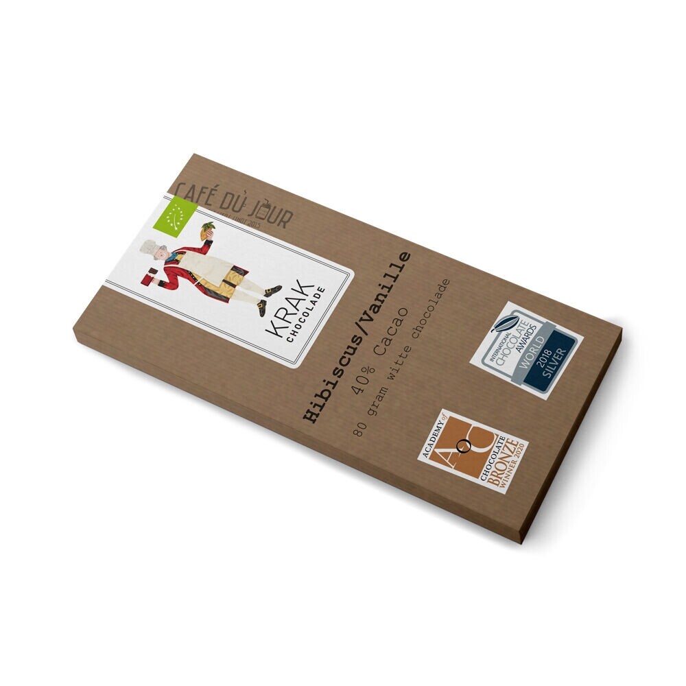 Krak Chocolate - Hibiscus/Vanilla - White Chocolate