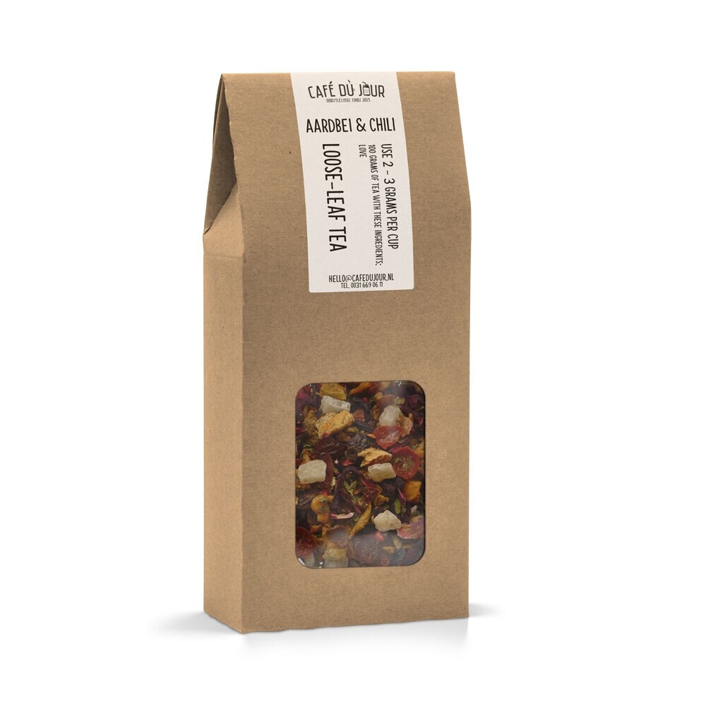 Strawberry & Chili - Fruit tea 100 grams - Café du Jour loose tea