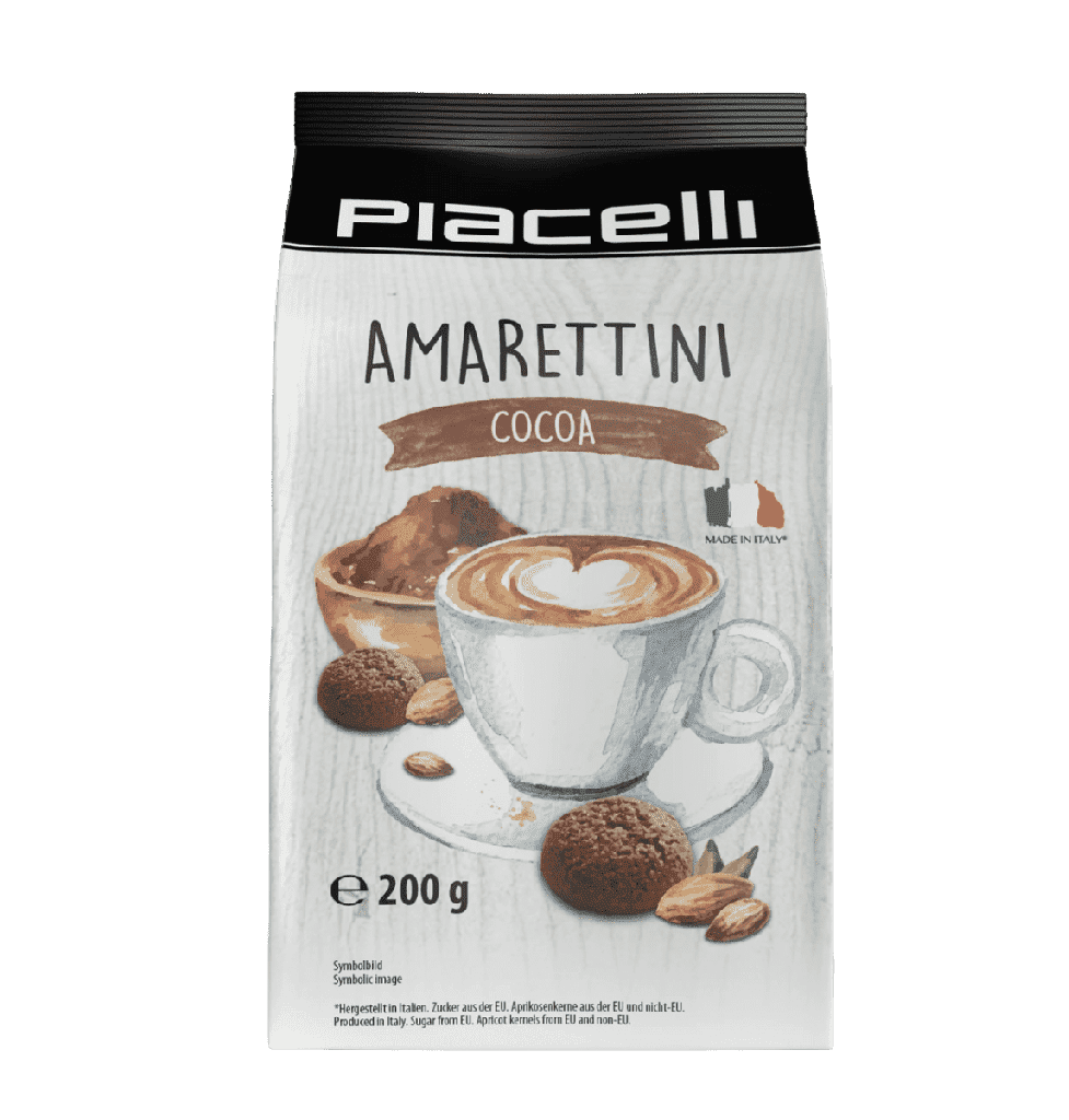 Amarettini Cacao - Italian bitter almond biscuits - 200 grams