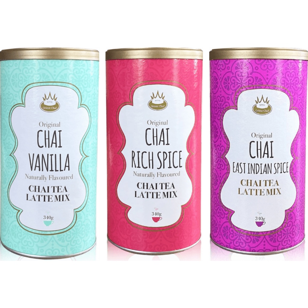 Royal Chai Latte Trio - Vanilla, Rich Spice & East Indian Spice 3 x 340g