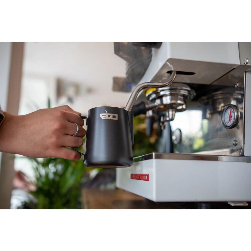 Milk jug - matte black stainless steel - 350 ml