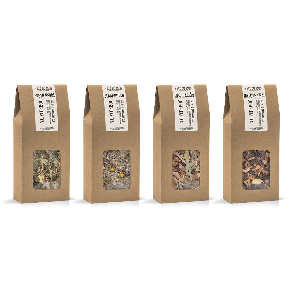 Café du Jour fresh loose tea - spicy quartet - 4 x 100g
