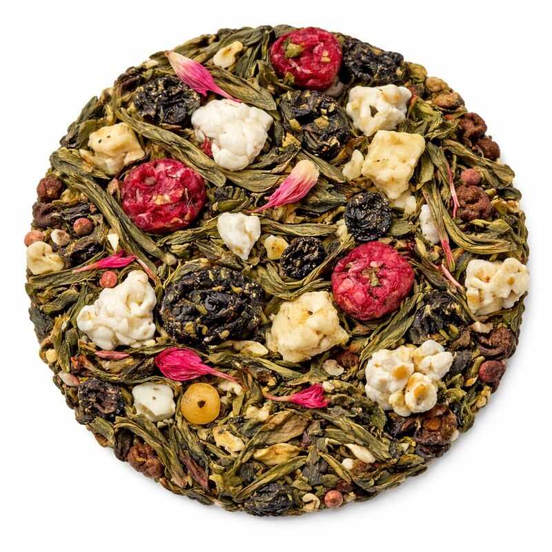 Popcorn Cherry Bliss - Green tea 100 grams - Café du Jour loose tea