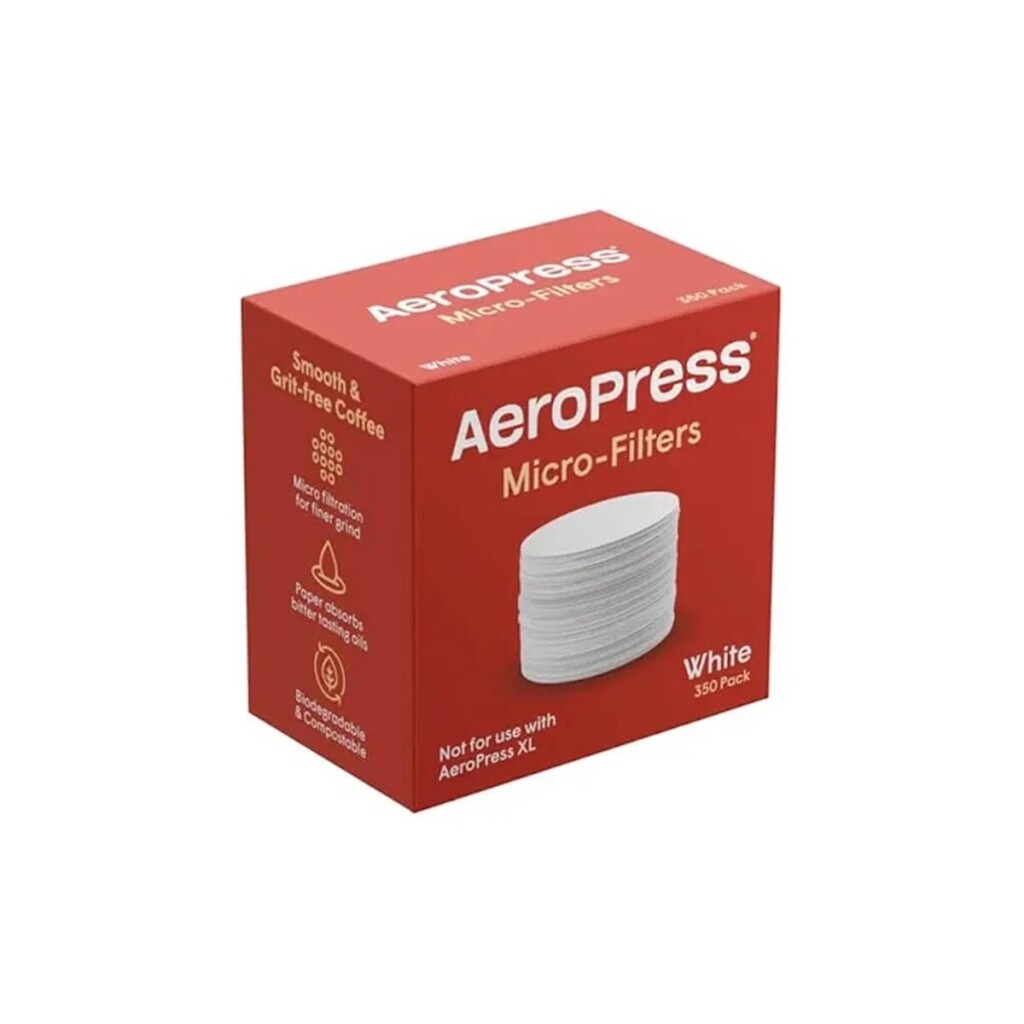 Side of the packaging of the microfilters for the AeroPress Go