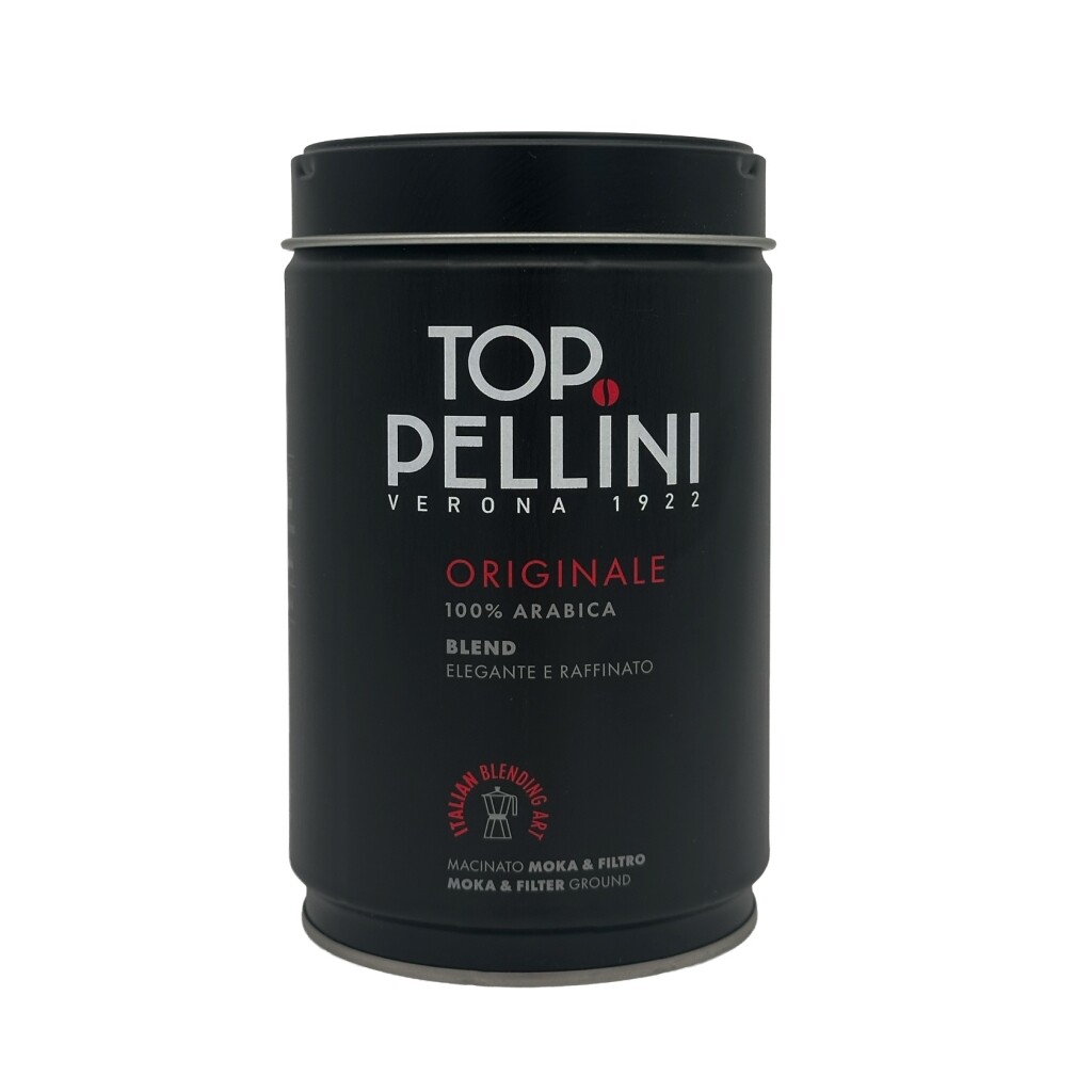 Voorkant van Pellini Top gemalen koffie in blik van 250 gram