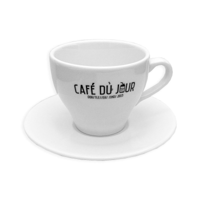 Café du Jour cappuccino cup and saucer