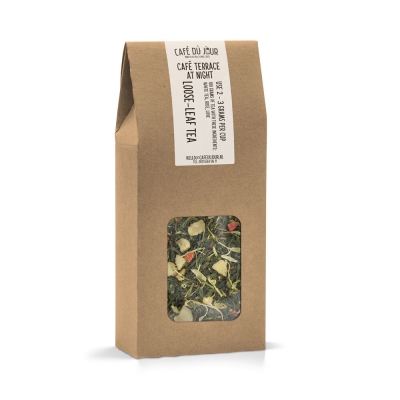 Café terrace at night - green tea 100 grams - Café du Jour loose tea