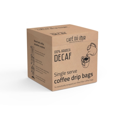 100% arabica Decaf - Single Serve Coffee Drip Bags - 14 pieces