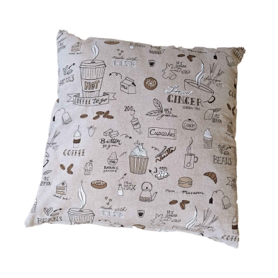 Cushion coffee style 45x45 handmade