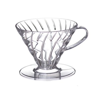 Hario V60 dripper - plastic transparent - size 02 (VD-02T/VDR-02T)