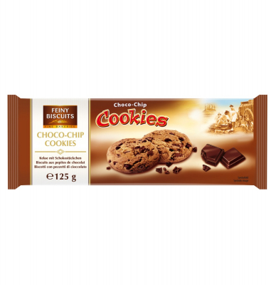 Choco-Chip Cookies - Biscuits with chocolate chips - 125 grams