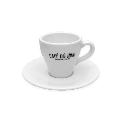 Café du Jour espresso cup and saucer