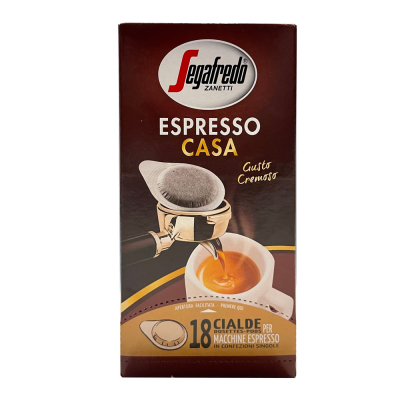 Segafredo ESE serving pods 'Espresso Casa' 18 servings 