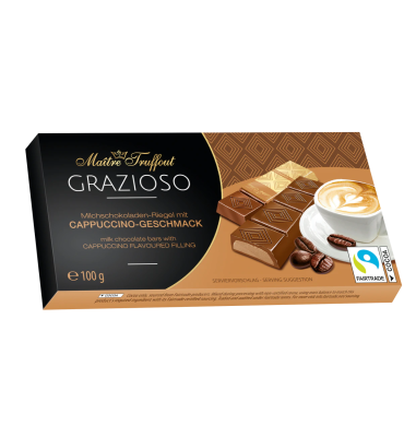 Chocolate with cream & cappuccino flavour - Milk chocolate - 100 grams