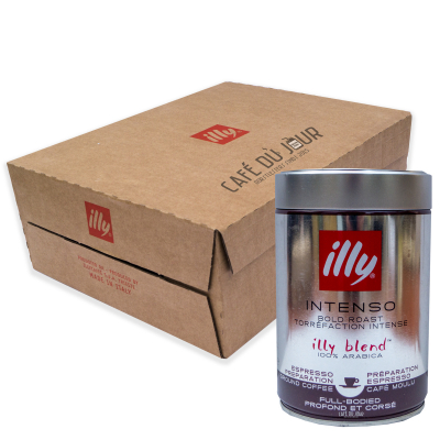 illy - ground coffee - XL Discount box Intenso - Dark Roast Black 12 x 250 grams