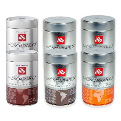 illy Monoarabica Sample pack - coffee beans - 6 x 250 gram