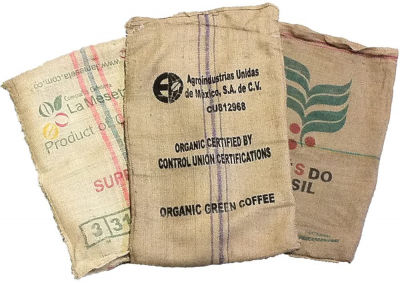 Used jute coffee bags (10 pieces)
