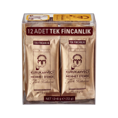 Kurukahveci Mehmet Efendi 12x6 gram ground coffee (Turkish Coffee) 
