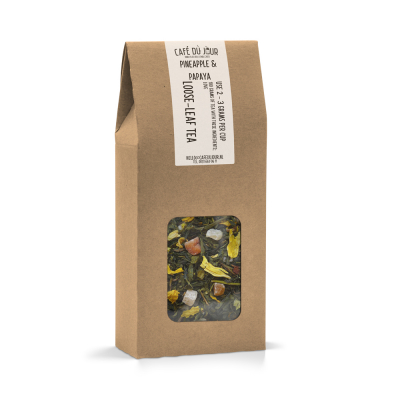 Pineapple & Papaya - Green tea 100 grams - Café du Jour loose tea
