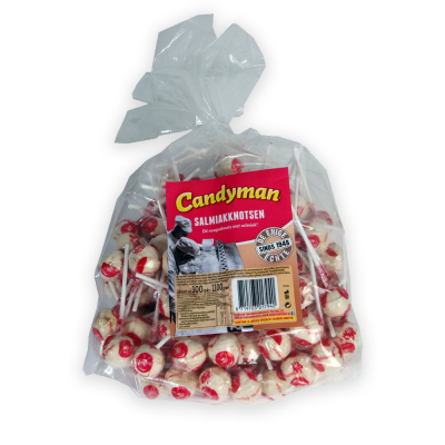 Candyman Salmiac buns 100 lollipops