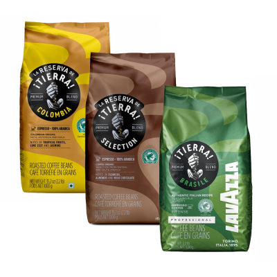 Lavazza ¡Tierra! sample pack - coffee beans - 3 x 1 kilo