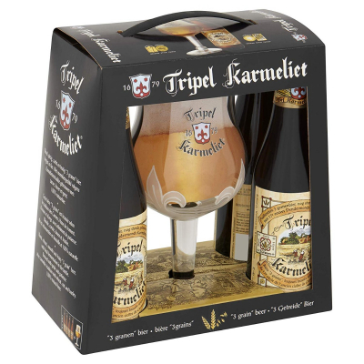 Tripel Karmeliet Beer package Gift set with free Glass